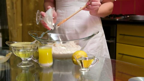 Process of baking Easter bread with raisins soaked in cognac. homemade holiday Stock Footage 346189999