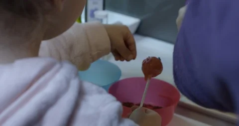 Process Of Baking Homemade Cake Pops Stock Footage 85761388