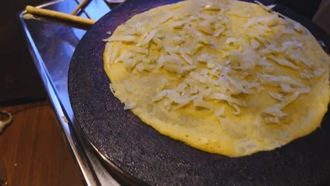 Process of baking of pancakes Video stock 83932566