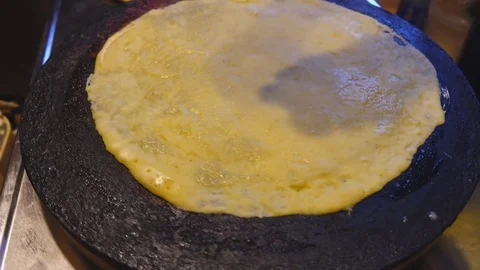 Process of baking of pancakes Video stock 83932570