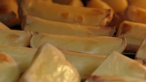 Process of baking potato Stock Footage 68618639