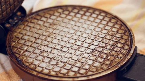 Process of baking of waffle 库存影片 81788515