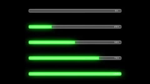 Process bar green dark 스톡 일러스트