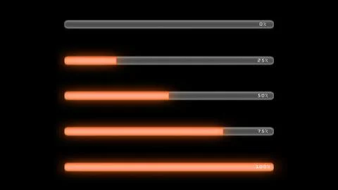 Process bar orange dark Stock Illustration