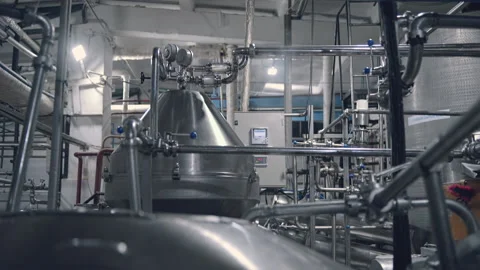 The process of boiling cottage cheese in tank for milk food processing Stock Footage 201829529