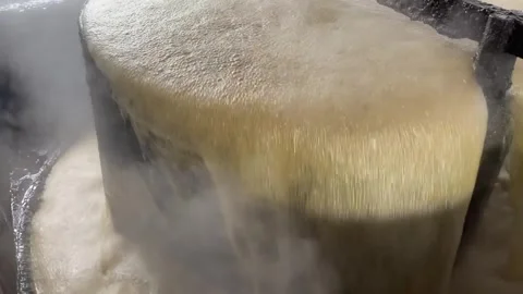 The process of boiling sugar cane juice Stock Footage 249260210
