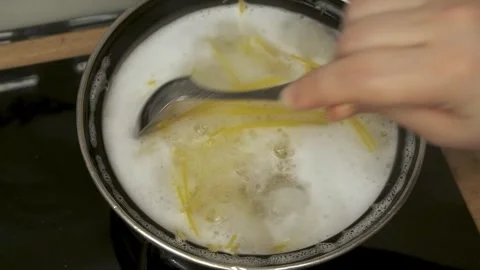 The process of Boiling Water in a Cooking Pot Stock-Footage 304160592