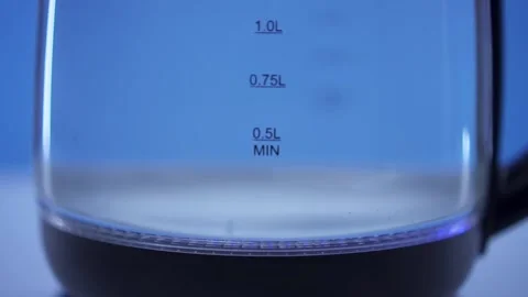 The process of boiling water in a kettle Stock Footage 134827706