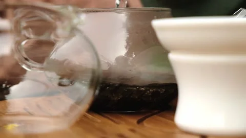 Process of Brewing chinese tea Stock Footage 226581171