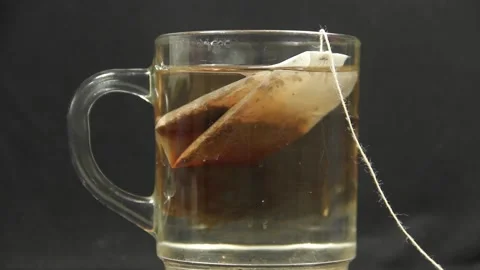 The process of brewing tea bags. Stock Footage 146724979