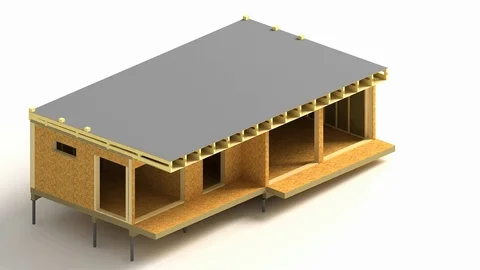 Process of building a house Stock Footage 76966296