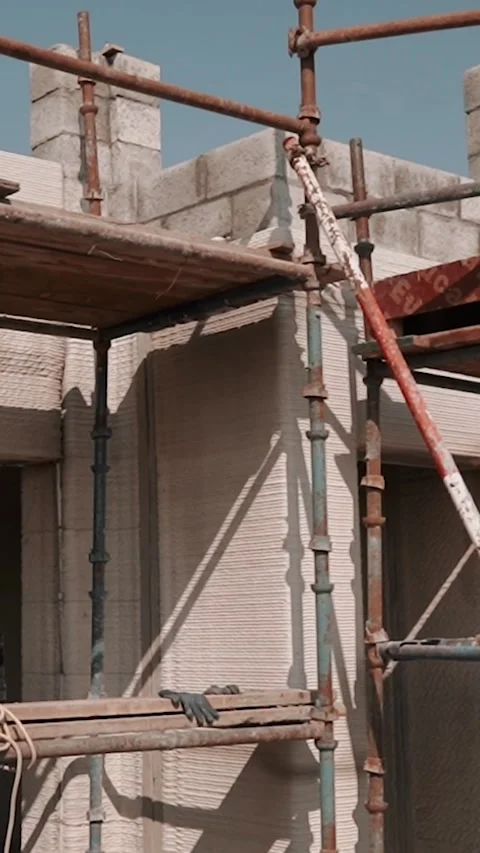 The process of building a house or villa. New House Stock Footage 306067441