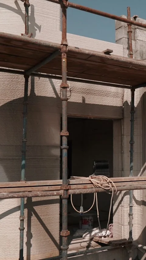 The process of building a house or villa. New House Stock Footage 306068646