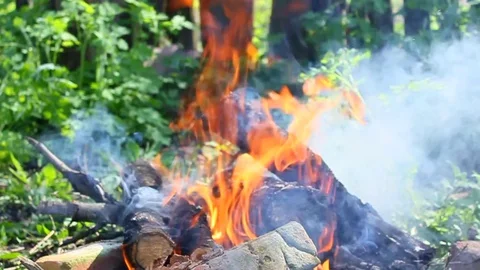 The process of burning. To destroy by fire Stock Footage 75570515