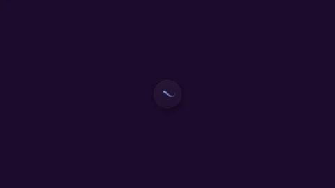 Process Button Transforming Glowing Circular Loading Animation Dark Purple UI Video stock 332695206