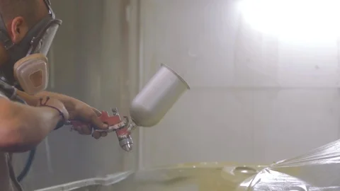 Process of car painting Stock Footage 90012942