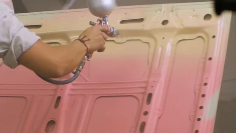 Process of car painting Video stock 90013050