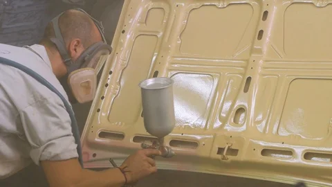 Process of car painting 스톡 동영상 90013063