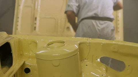 Process of car painting Stock Footage 90013080