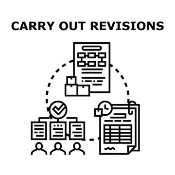 Process of carrying out revisions concept illustration Stock Illustration
