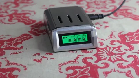 The process of charging the battery slowly Stock Footage 310219985