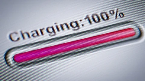Process of Charging on the screen. Stock Footage 72592303