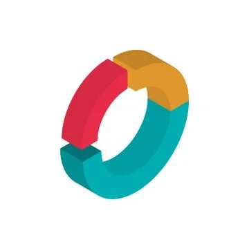 Process chart advertising commerce marketing icon isometric Stock Illustration