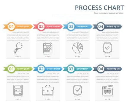 Process Chart 스톡 일러스트