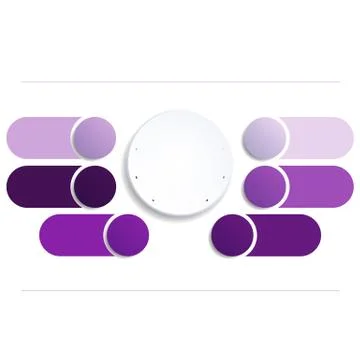 Process chart. Template infographics for presentation 6 options on white back Stock Illustration