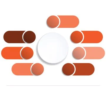 Process chart. Template infographics for presentation 7 option on white backg Stock Illustration