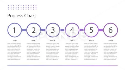 Process chart template with six steps イラスト素材