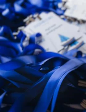 Process of checking in on conference congress forum event, registration des.. Foto stock