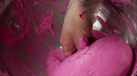 Process of checking the raw Macaroons dough for right condition Video stock 62425894