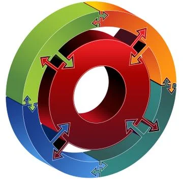 Process circle diagram Stock Illustration