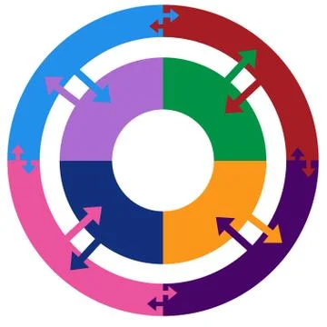 Process circle diagram Stock Illustration