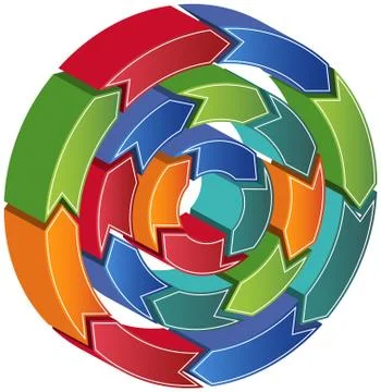 Process circle diagram Stock Illustration
