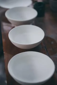 Process of clay ceramic pot, handcraft to make ceramic from clay Stock Photos