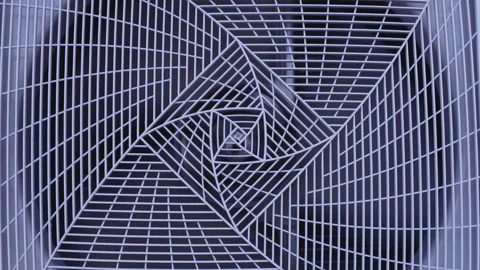 The Process of Cleaning And Air Conditioning. Cooling System, Close-up of a Rota Stock Footage 132292526