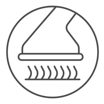 Process of cleaning interior with vacuum cleaner thin line icon, car washing Ilustración de archivo