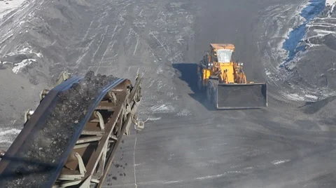 Process of coal preparation 7 Stock Footage