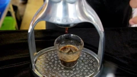 The Process of Coffee Extraction Stock Footage 266704459