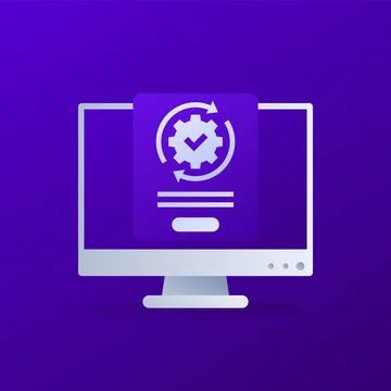 Process completed vector design with icon Illustrazione stock