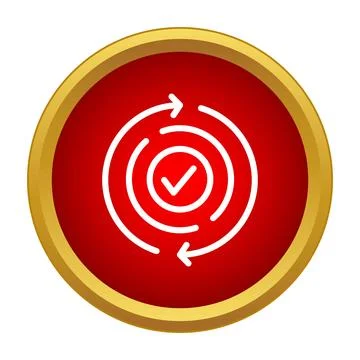 Process completion circle with rotating arrows Stock Illustration