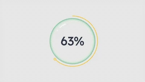 Process completion green circle percent loading animation Stock Footage 337775611