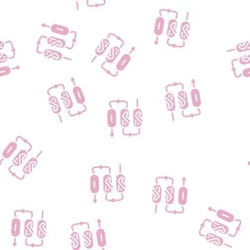 Process of compliance glyph vector seamless pattern Illustrazione stock