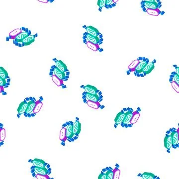 Process of compliance isometric icon seamless pattern Stock Illustration