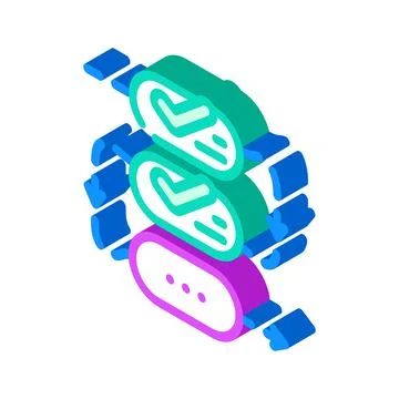 Process of compliance isometric icon vector illustration Illustrazione stock