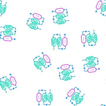 Process of compliance vector seamless pattern Stock Illustration