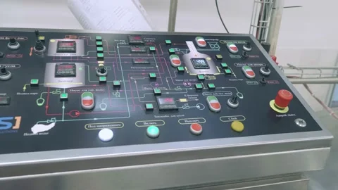 Process control table at a beer factory Stock Footage 158266883