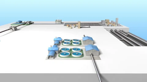 Process Control Water Purification system on Ground. White version 動画素材 59151879